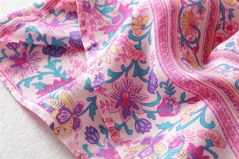 Boho Skirt, Hippie Skirts, Maxi Skirt, Wild Floral in Pink