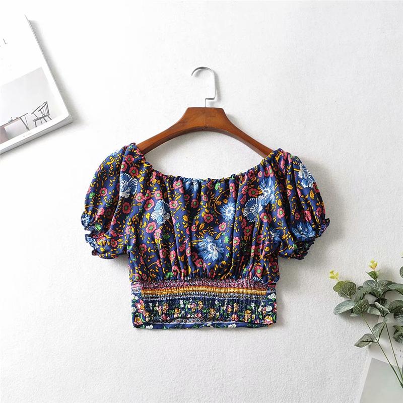 Boho Two Piece Set, Two Piece Skirt Set, Wild Floral in Navy