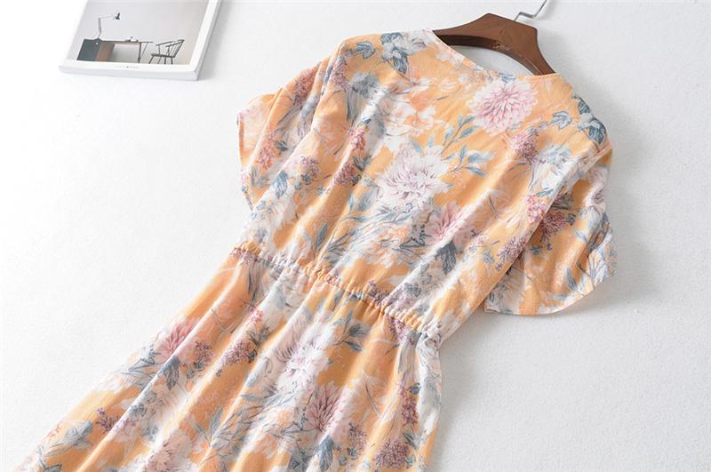 Boho Maxi Dress, Sundress, De Rosa Vintage Orange Orose