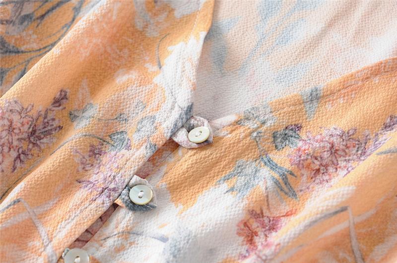 Boho Maxi Dress, Sundress, De Rosa Vintage Orange Orose