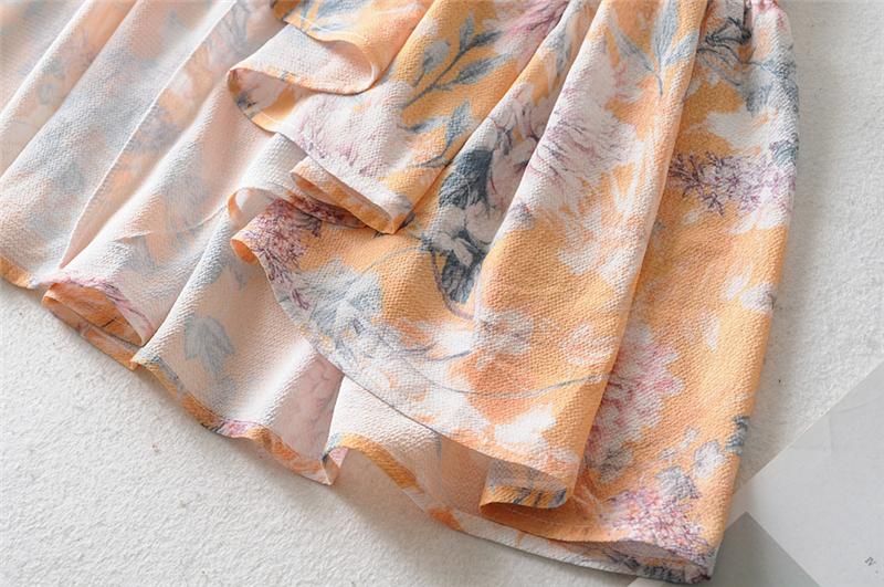 Boho Maxi Dress, Sundress, De Rosa Vintage Orange Orose