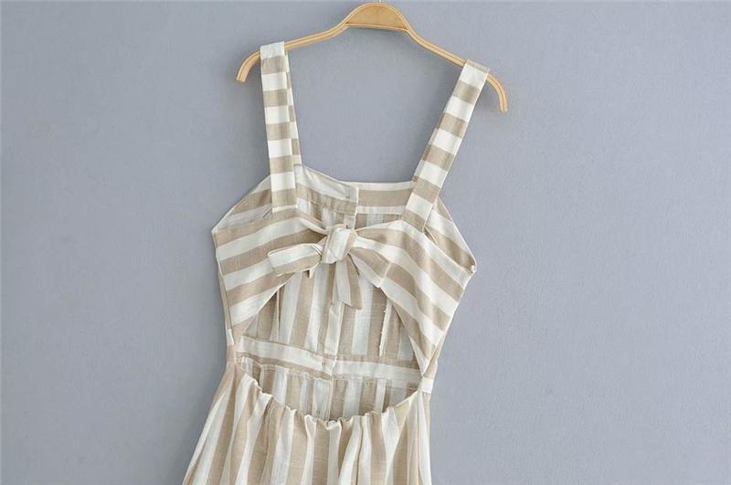 Boho Midi Dress, Strappy , Pink Vintage Pleated Polka Dot