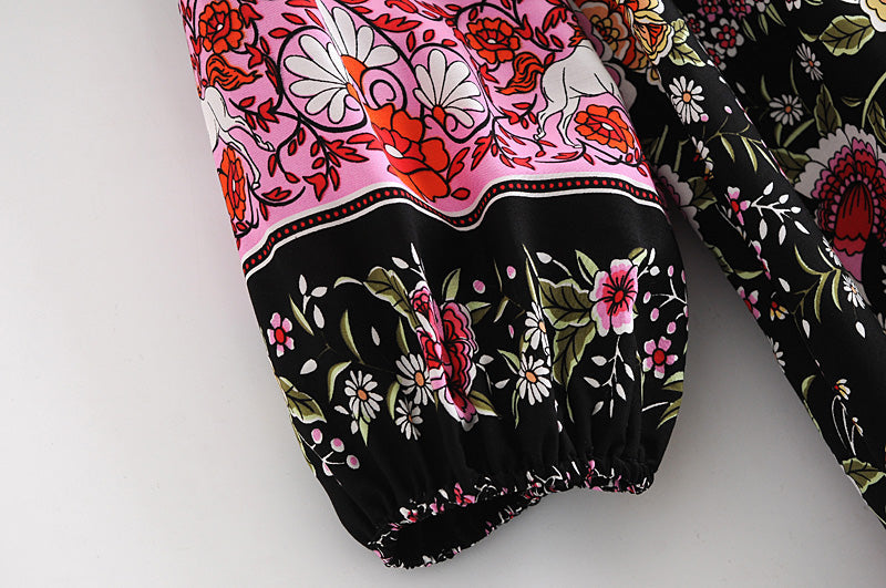 Gown Dress, Boho Maxi Dress, Loose Dress, Black Winter Pink Rosy
