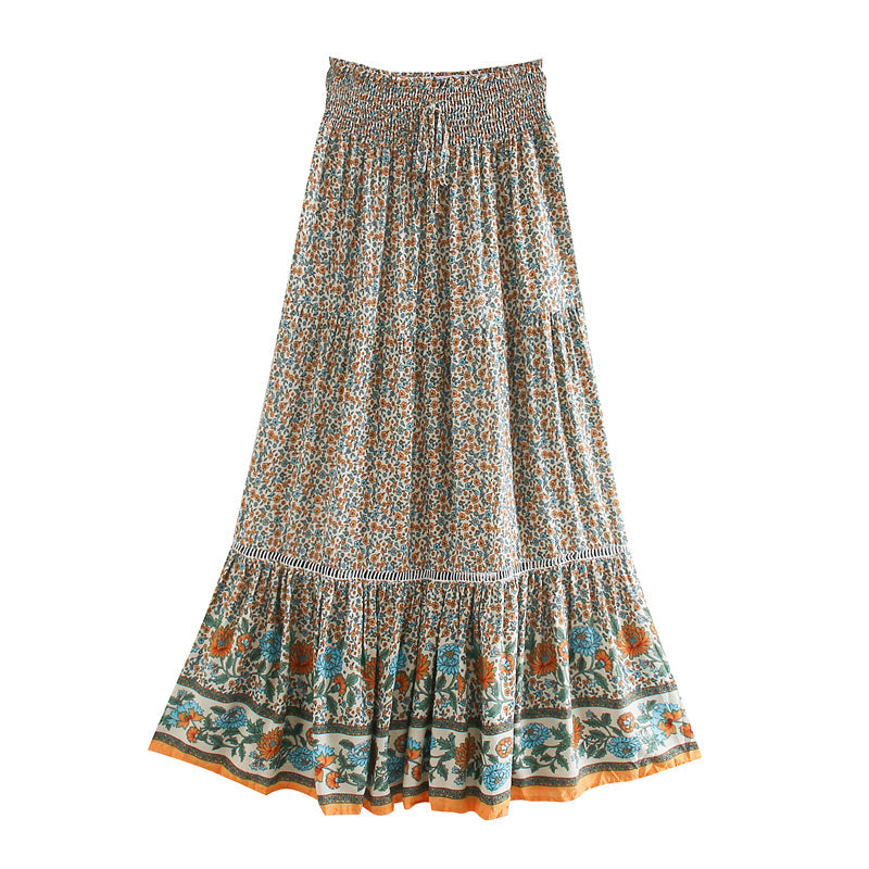 Boho Skirt, Hippie Skirts, Maxi Skirt, Red Crimson