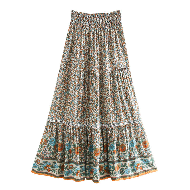 Boho Skirt, Hippie Skirts, Maxi Skirt, Red Crimson