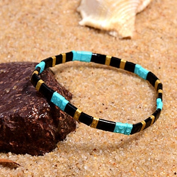 Boho Bracelet, Tila Bead  Bracelet, Colorfull