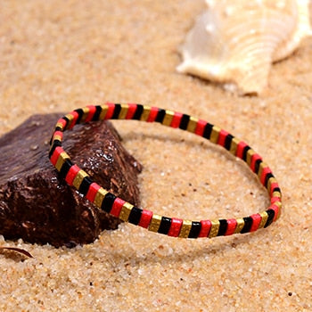 Boho Bracelet, Tila Bead  Bracelet, Colorfull