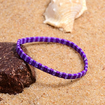 Boho Bracelet, Tila Bead  Bracelet, Colorfull