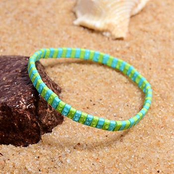 Boho Bracelet, Tila Bead  Bracelet, Colorfull