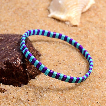 Boho Bracelet, Tila Bead  Bracelet, Colorfull