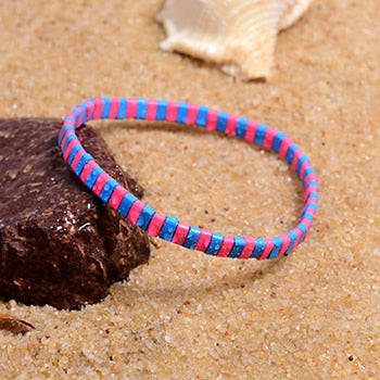 Boho Bracelet, Tila Bead  Bracelet, Colorfull