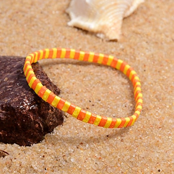 Boho Bracelet, Tila Bead  Bracelet, Colorfull
