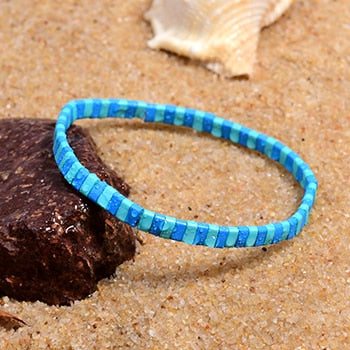 Boho Bracelet, Tila Bead  Bracelet, Colorfull