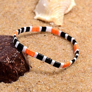 Boho Bracelet, Tila Bead  Bracelet, Colorfull