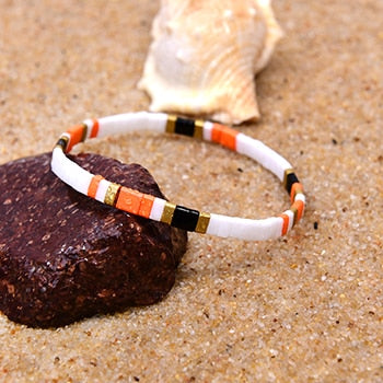Boho Bracelet, Tila Bead  Bracelet, Colorfull