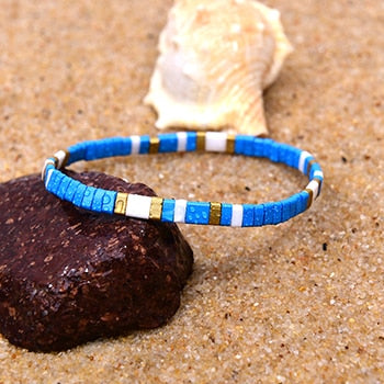 Boho Bracelet, Tila Bead  Bracelet, Colorfull
