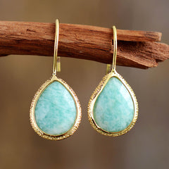 Boho Earrings, Dangle Earrings, Cute Elegant Blue Amazonite