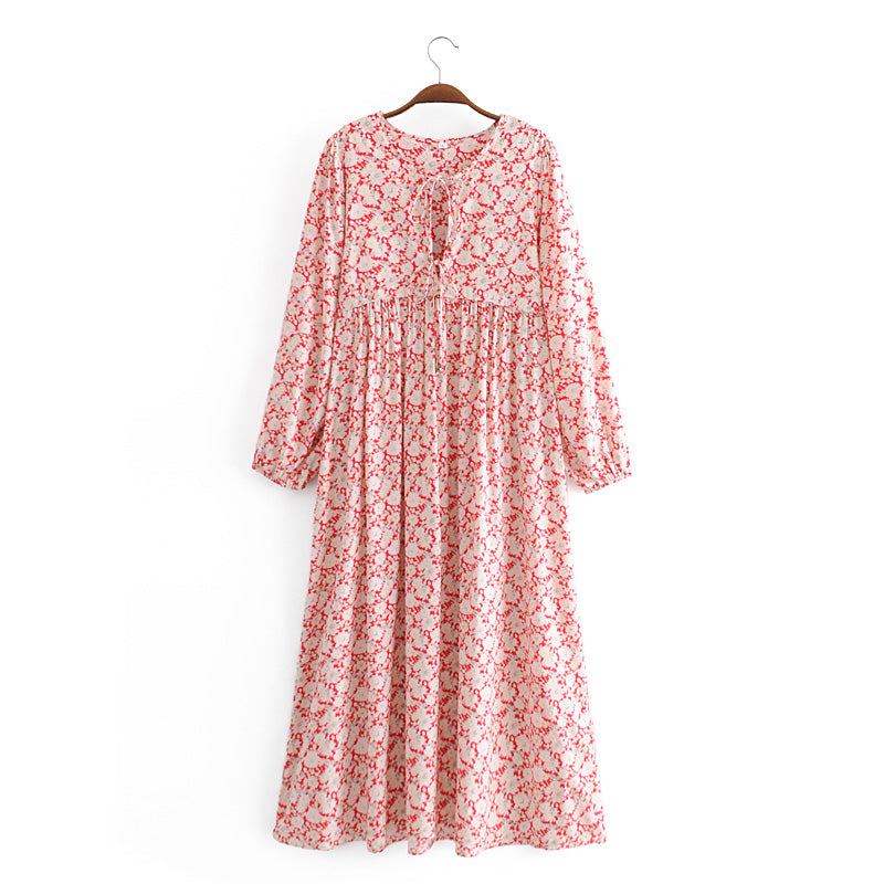 Gown Dress, Boho Maxi Dress, Loose Dress, Winter Gypso in Red