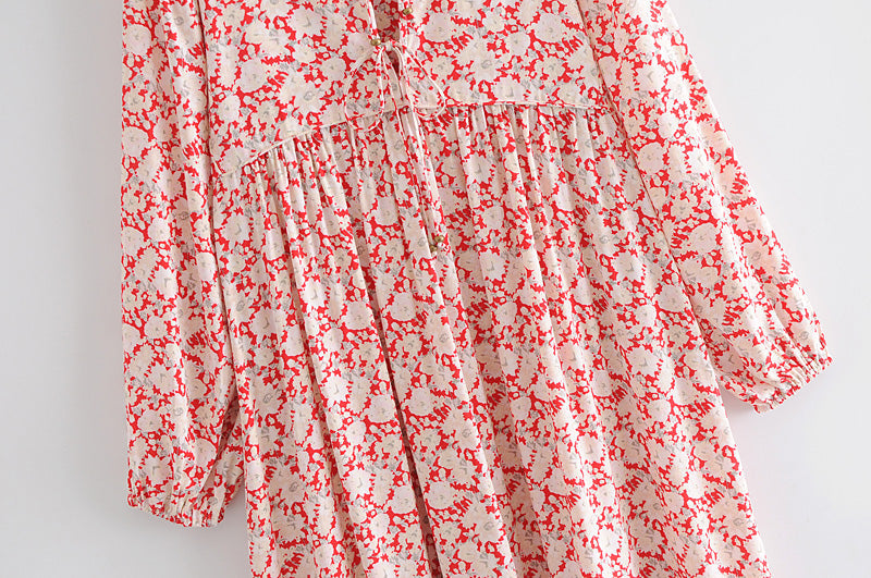 Gown Dress, Boho Maxi Dress, Loose Dress, Winter Gypso in Red