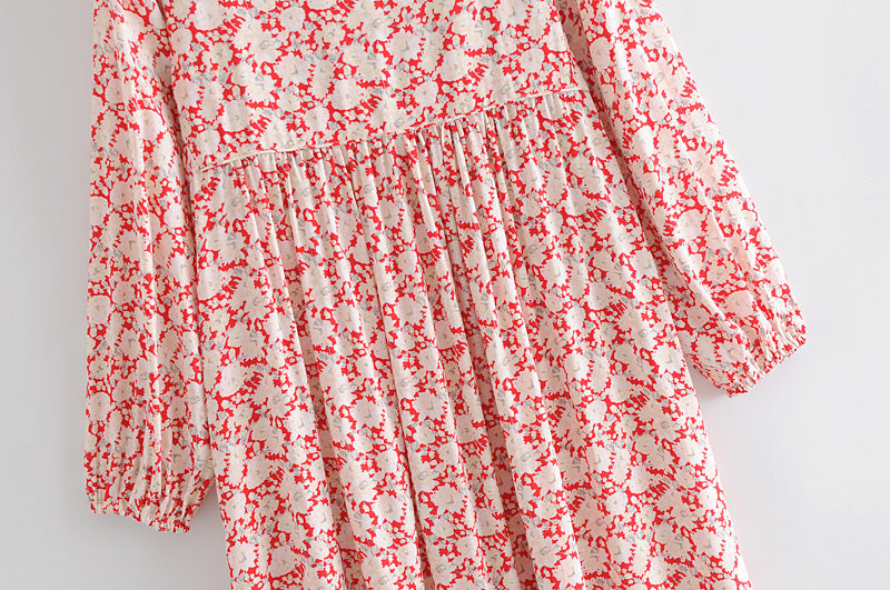 Gown Dress, Boho Maxi Dress, Loose Dress, Winter Gypso in Red