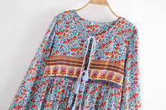 Gown Dress, Boho Maxi Dress, Loose Dress, Winter Gypso in Blue