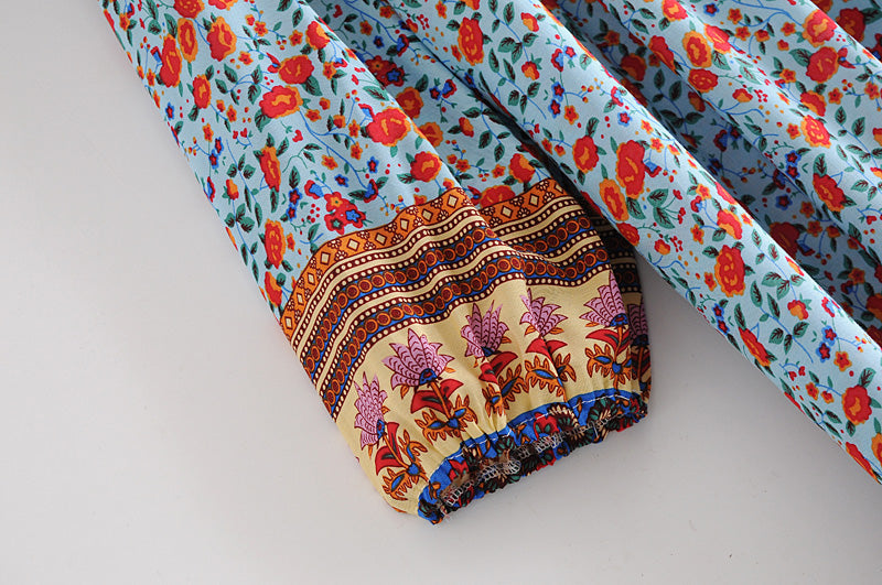 Gown Dress, Boho Maxi Dress, Loose Dress, Winter Gypso in Blue