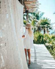 Boho Boho Mini Dress, Beach Dress, Cover up Dress,  White Tunic Brigette
