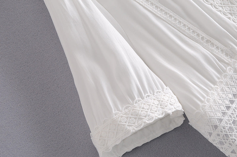 Boho Midi Dress, Embroidered Dress, Victoria White Lace