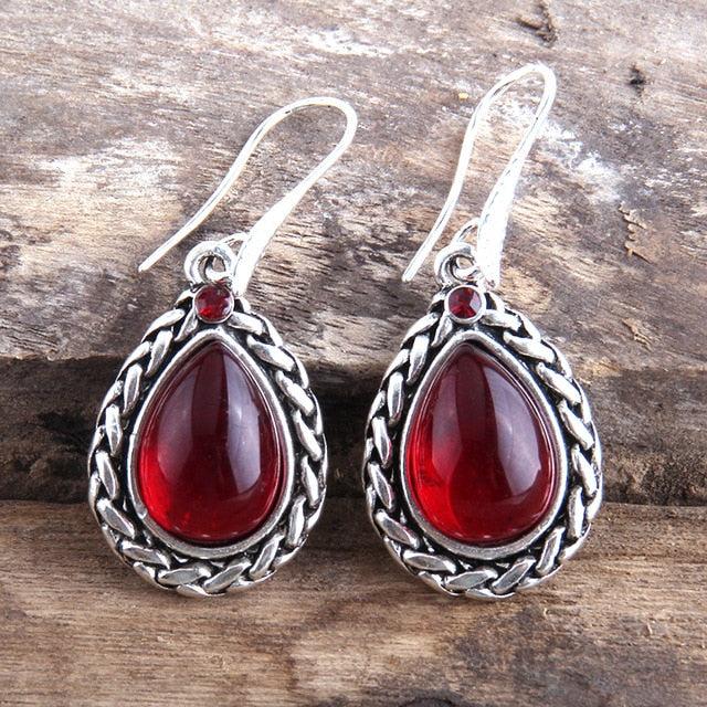 Boho Earrings, RH Dangle Earrings, Black Silver