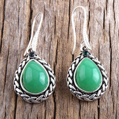 Boho Earrings, RH Dangle Earrings, Black Silver