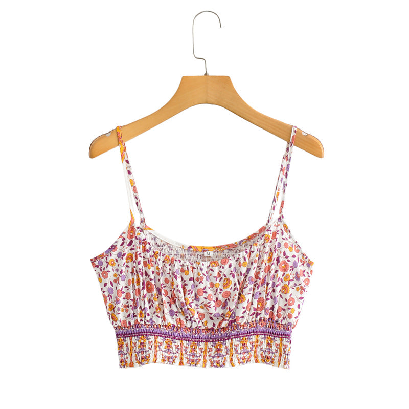 Boho Two Piece Set, Two Piece Pants Set, Pink Little Flower