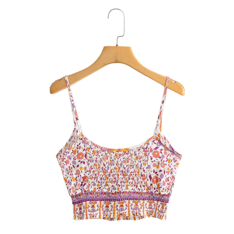 Boho Two Piece Set, Two Piece Pants Set, Pink Little Flower