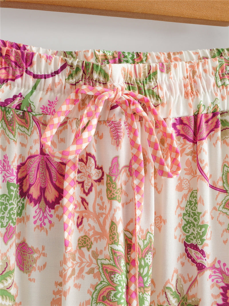 Boho Skirt, Hippie Skirts, Maxi Skirt, Pink India Rose