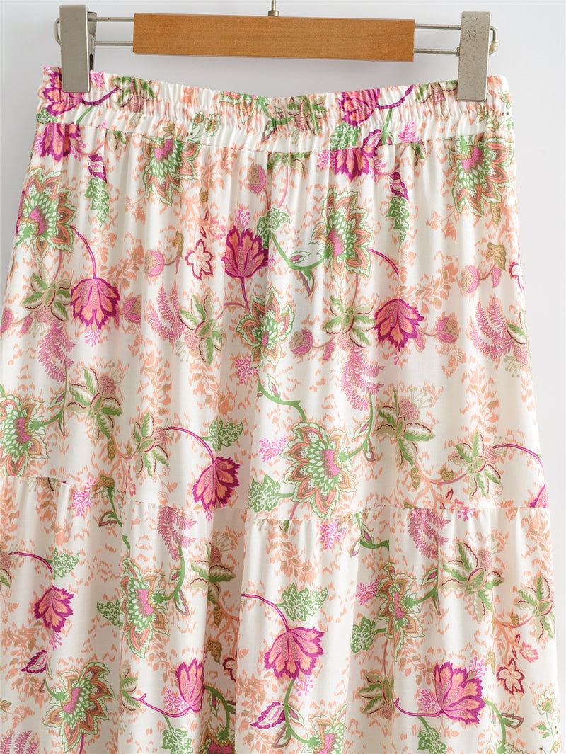 Boho Skirt, Hippie Skirts, Maxi Skirt, Pink India Rose