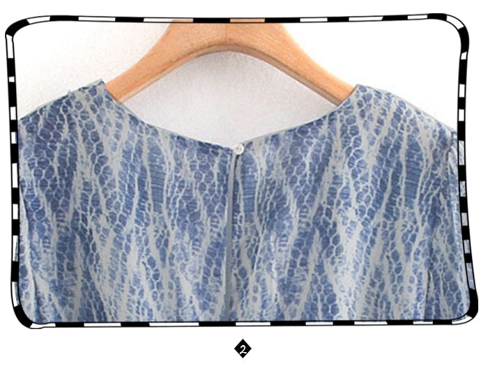 Boho Mini Dress Vintage Dress, Blue Print