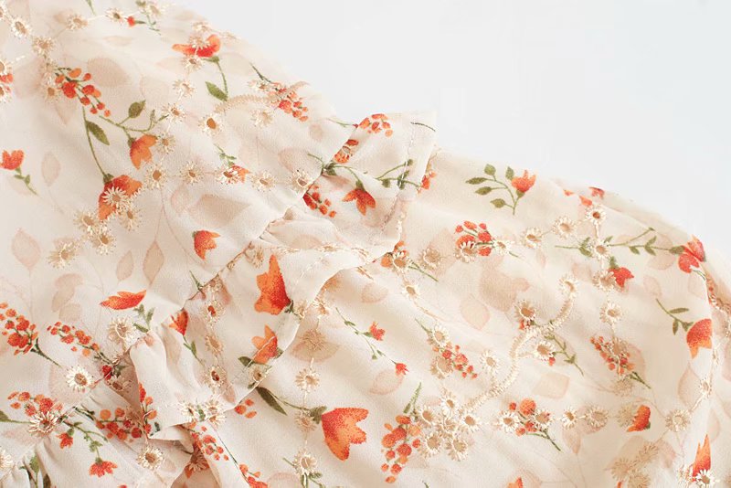 Boho Midi Dress, White Ivory Flower Child