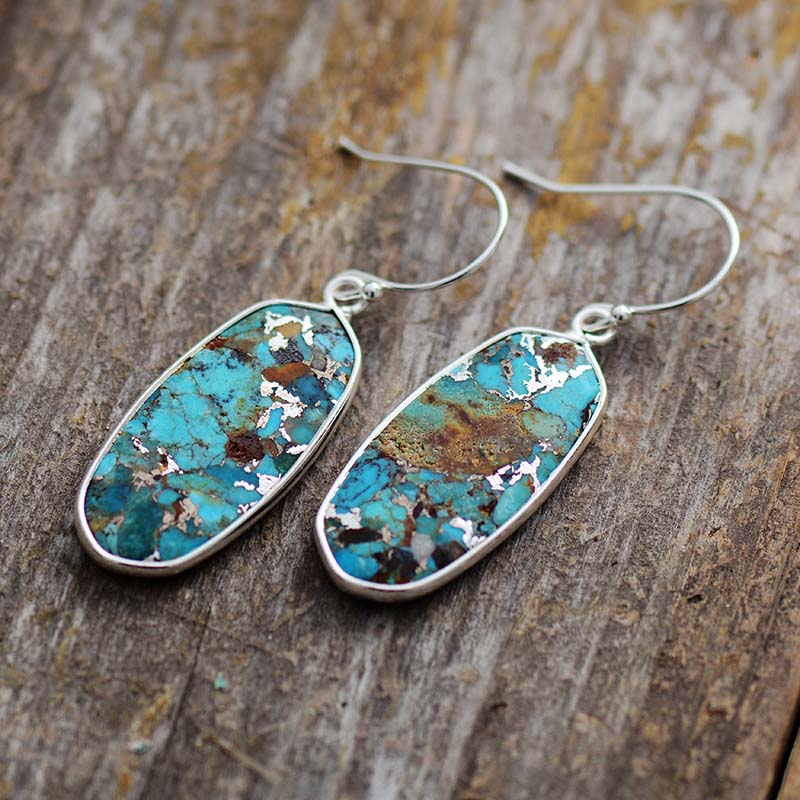 Boho Earrings, Dangle Earrings,  Arial Turquoises Dangle Earring