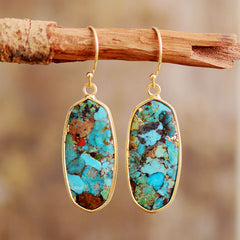 Boho Earrings, Dangle Earrings,  Arial Turquoises Dangle Earring