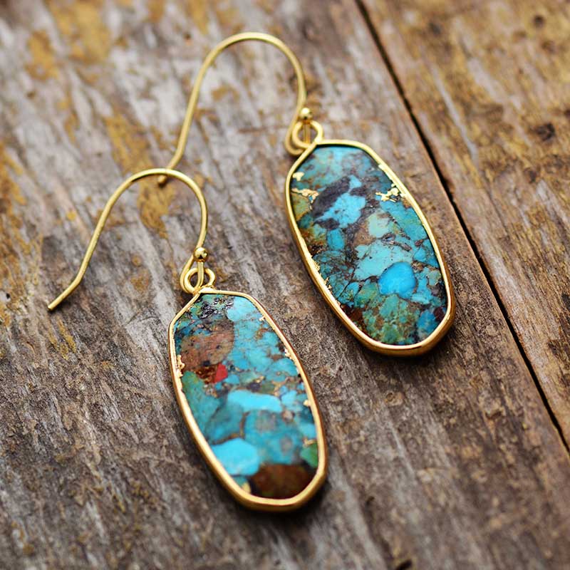 Boho Earrings, Dangle Earrings,  Arial Turquoises Dangle Earring