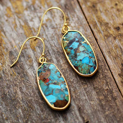 Boho Earrings, Dangle Earrings,  Arial Turquoises Dangle Earring