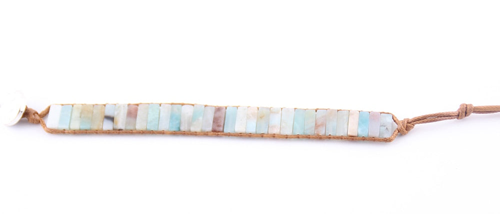 Boho Bracelet, RH Leather Wrap Bracelet, Pastel Pink