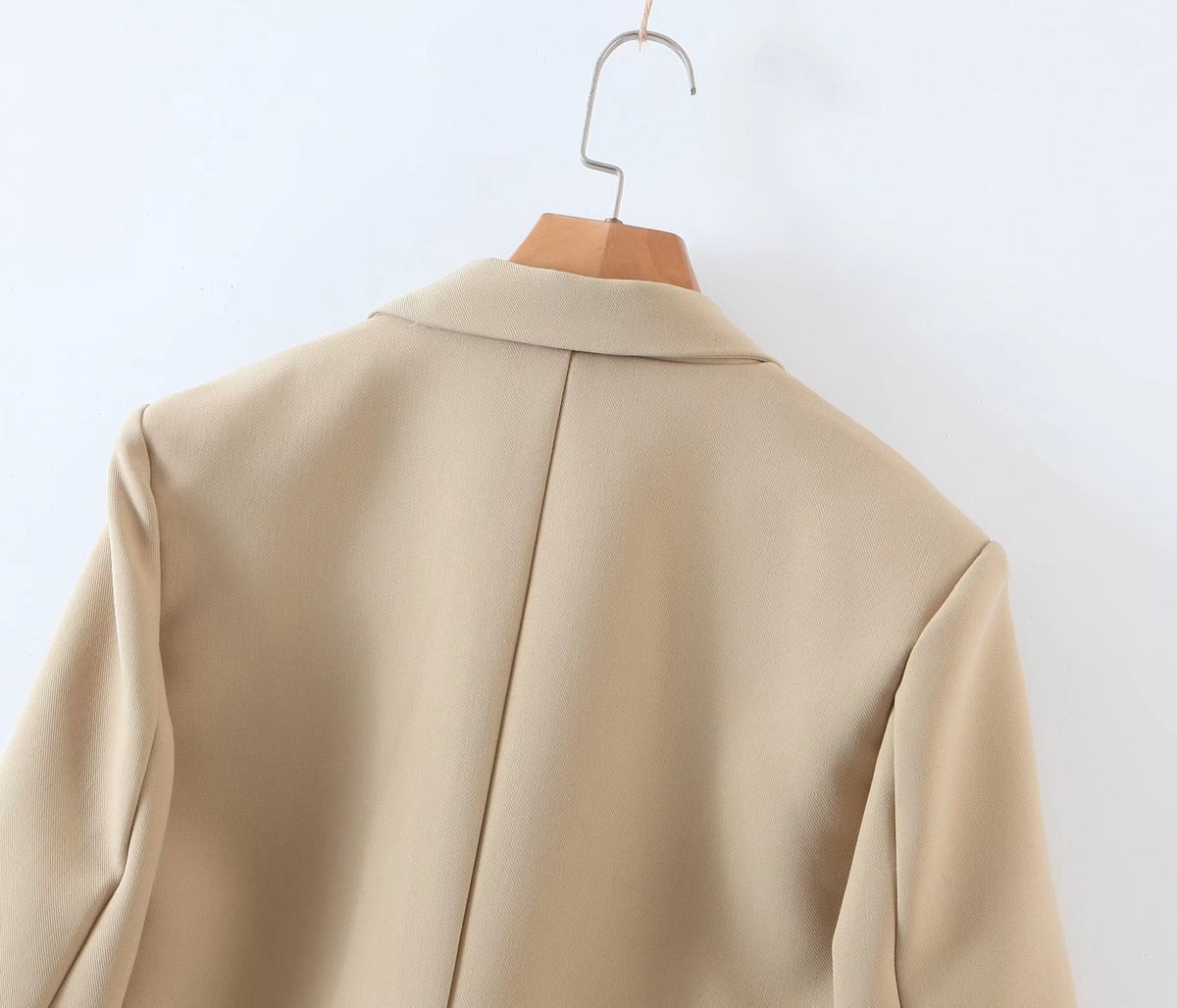 Vintage  Two Piece Set, Matching Crop Blazer and Mini Skirt, Charlotte in Fawn Beige and Green