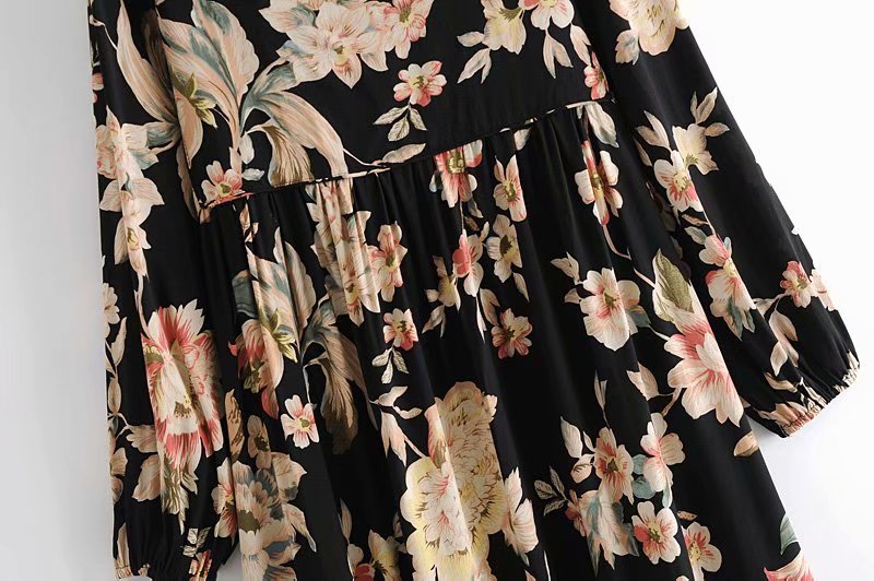 Gown Dress, Boho Maxi Dress, Loose Dress, Black Midnight Rose