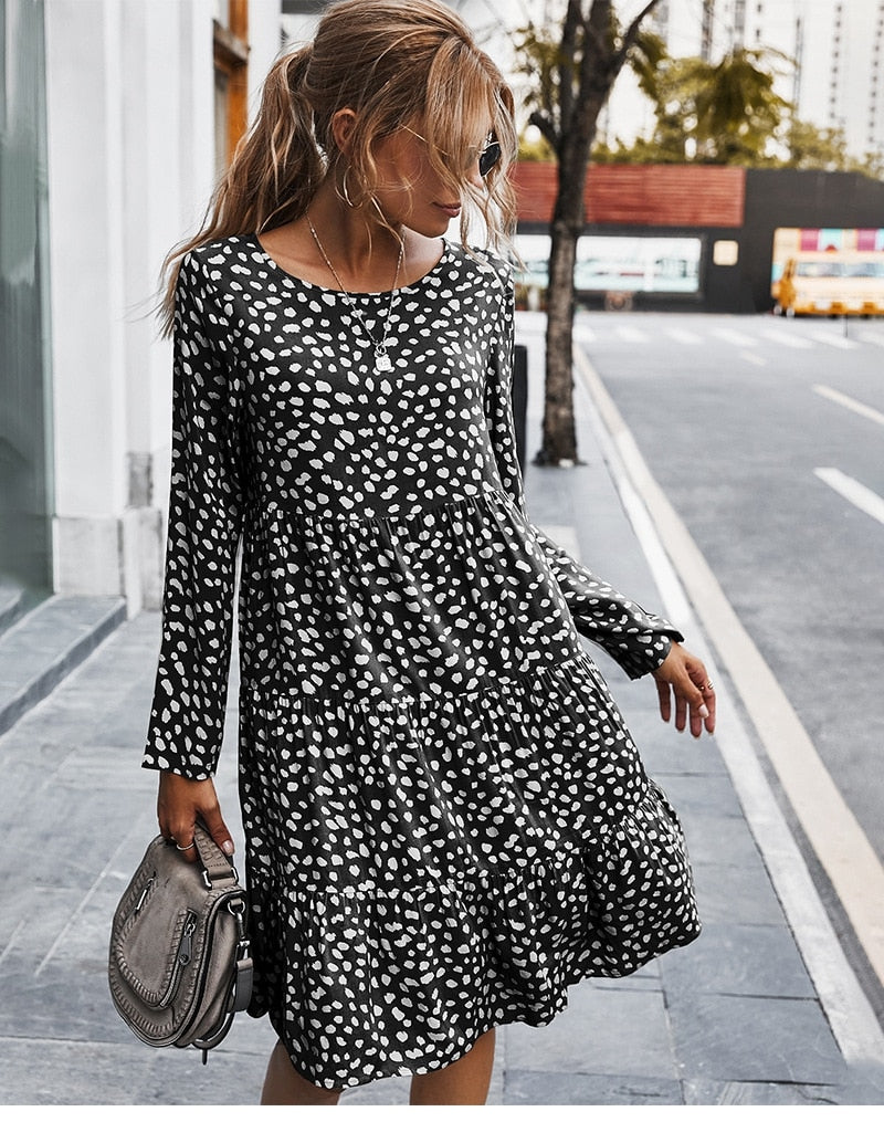Boho Midi Dress, Ellie Black