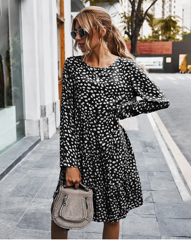Boho Midi Dress, Ellie Black