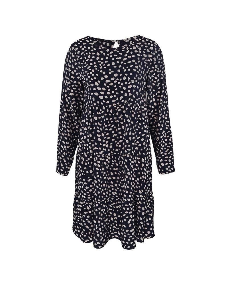 Boho Midi Dress, Ellie Navy Blue