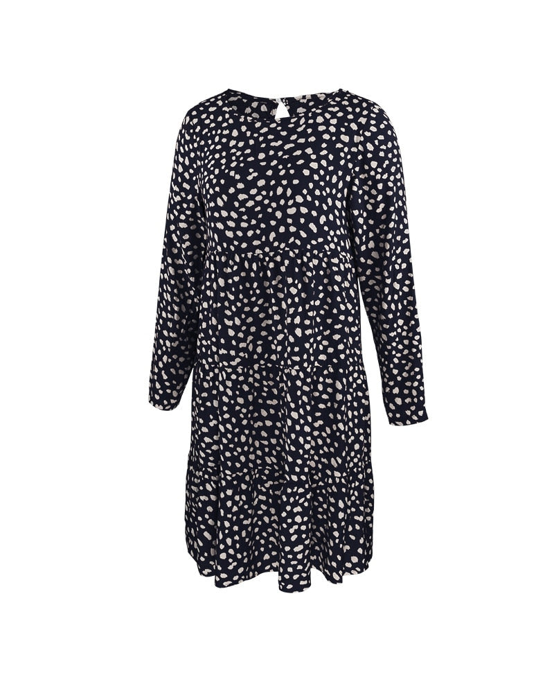 Boho Midi Dress, Ellie Navy Blue