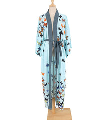 Boho Robe, Cover Up, Blue Butterfly