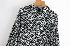 Boho Mini Dress Black Daisy