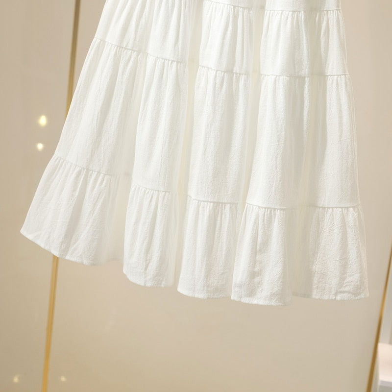 Boho Skirt, Hippie Skirts, Maxi Skirt, White Cotton